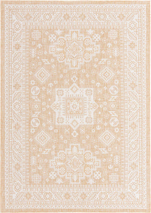 Natural 7' 1 x 10' Outdoor Aztec Rectangle Area Rug Weather Resistant for Patio, Deck, Terrace, Balcony, Porch 100% Polypropylene Traditional Carpet Mat for Sale at Rug Engine