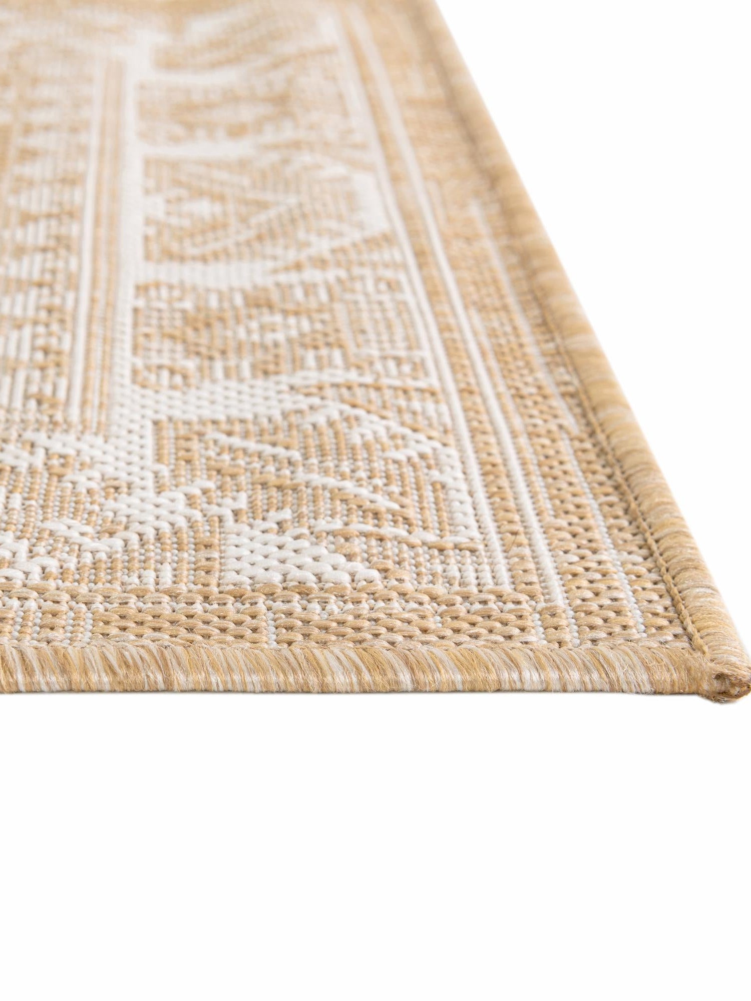 Natural 10' x 14' 1 Outdoor Aztec Rectangle Area Rug Weather Resistant for Patio, Deck, Terrace, Balcony, Porch 100% Polypropylene Traditional Carpet Mat for Sale at Rug Engine
