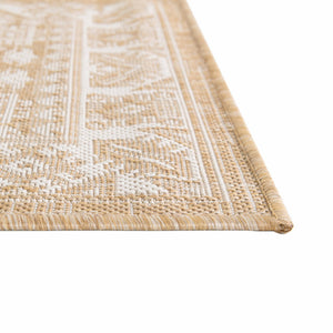 Natural 10' x 14' 1 Outdoor Aztec Rectangle Area Rug Weather Resistant for Patio, Deck, Terrace, Balcony, Porch 100% Polypropylene Traditional Carpet Mat for Sale at Rug Engine