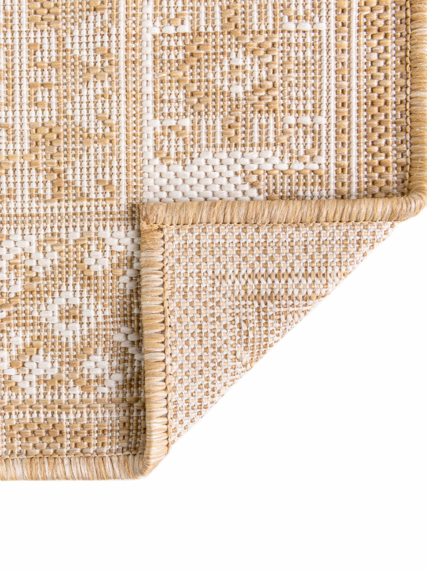 Natural 10' x 14' 1 Outdoor Aztec Rectangle Area Rug Weather Resistant for Patio, Deck, Terrace, Balcony, Porch 100% Polypropylene Traditional Carpet Mat for Sale at Rug Engine