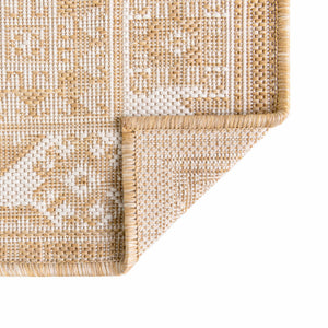 Natural 10' x 14' 1 Outdoor Aztec Rectangle Area Rug Weather Resistant for Patio, Deck, Terrace, Balcony, Porch 100% Polypropylene Traditional Carpet Mat for Sale at Rug Engine