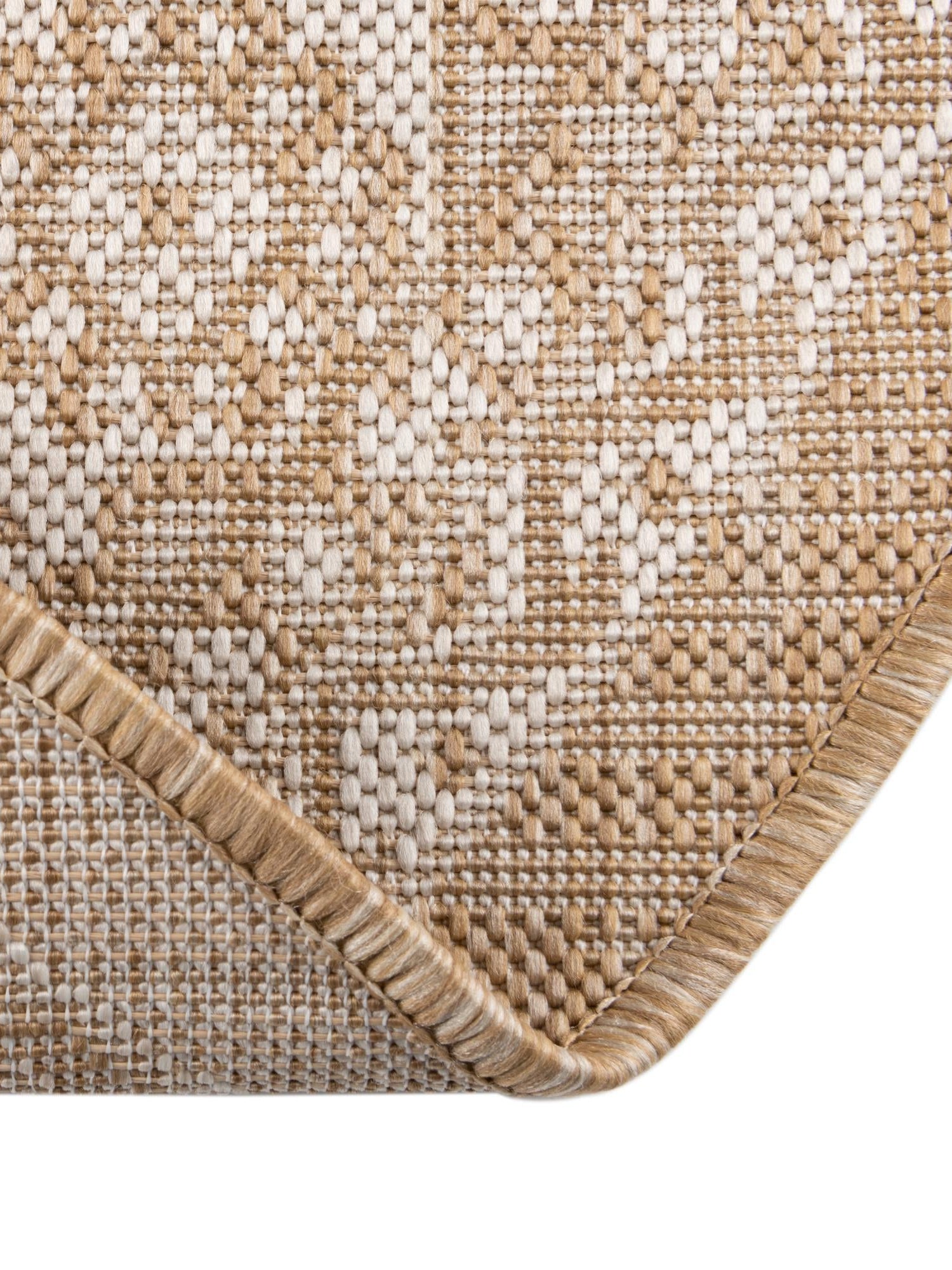 Natural 5' 3 x 5' 3 Outdoor Aztec Round Area Rug Weather Resistant for Patio, Deck, Terrace, Balcony, Porch 100% Polypropylene Traditional Carpet Mat for Sale at Rug Engine