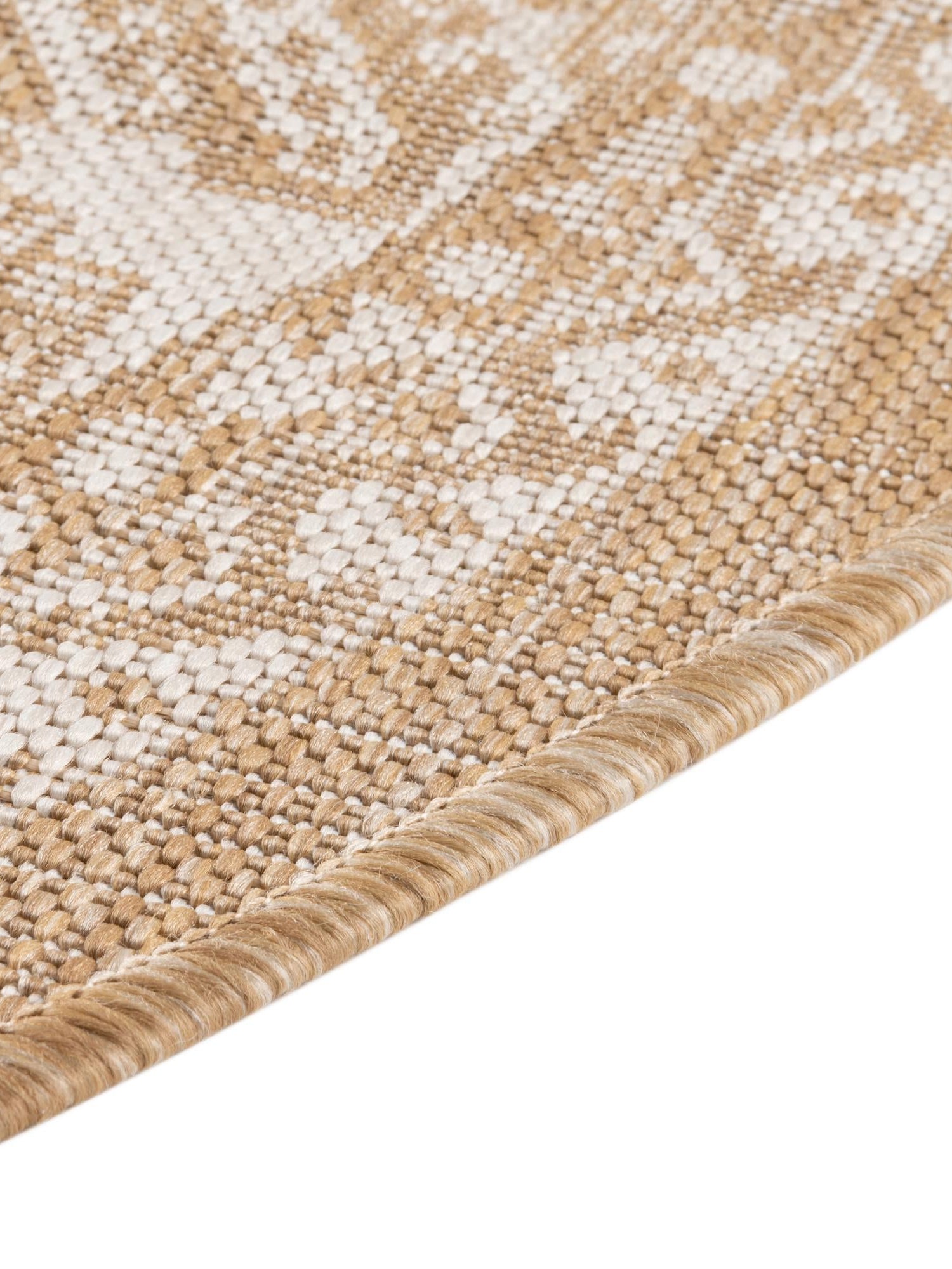 Natural 3' 1 x 5' 3 Outdoor Aztec Oval Area Rug Weather Resistant for Patio, Deck, Terrace, Balcony, Porch 100% Polypropylene Traditional Carpet Mat for Sale at Rug Engine