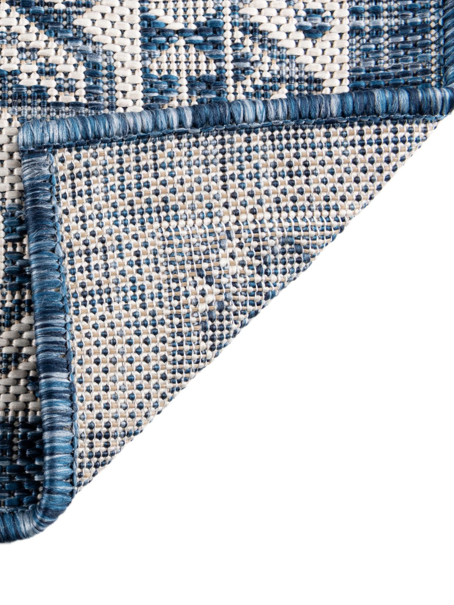 Blue 4' 1 x 6' 1 Outdoor Aztec Rectangle Area Rug Weather Resistant for Patio, Deck, Terrace, Balcony, Porch 100% Polypropylene Traditional Carpet Mat for Sale at Rug Engine
