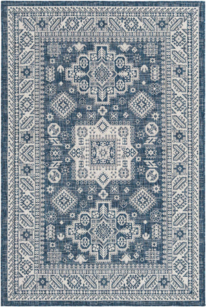 Blue 5' 3 x 8' Outdoor Aztec Rectangle Area Rug Weather Resistant for Patio, Deck, Terrace, Balcony, Porch 100% Polypropylene Traditional Carpet Mat for Sale at Rug Engine