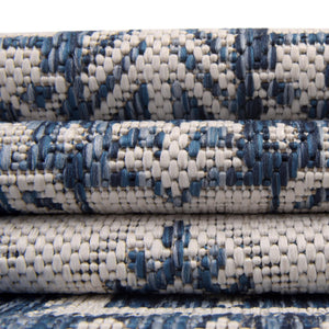 Blue 4' 1 x 4' 1 Outdoor Aztec Round Area Rug Weather Resistant for Patio, Deck, Terrace, Balcony, Porch 100% Polypropylene Traditional Carpet Mat for Sale at Rug Engine