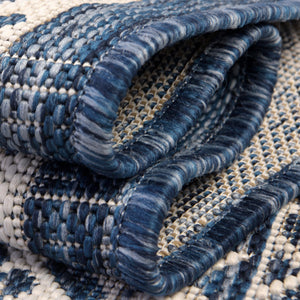Blue 10' x 10' Outdoor Aztec Square Area Rug Weather Resistant for Patio, Deck, Terrace, Balcony, Porch 100% Polypropylene Traditional Carpet Mat for Sale at Rug Engine