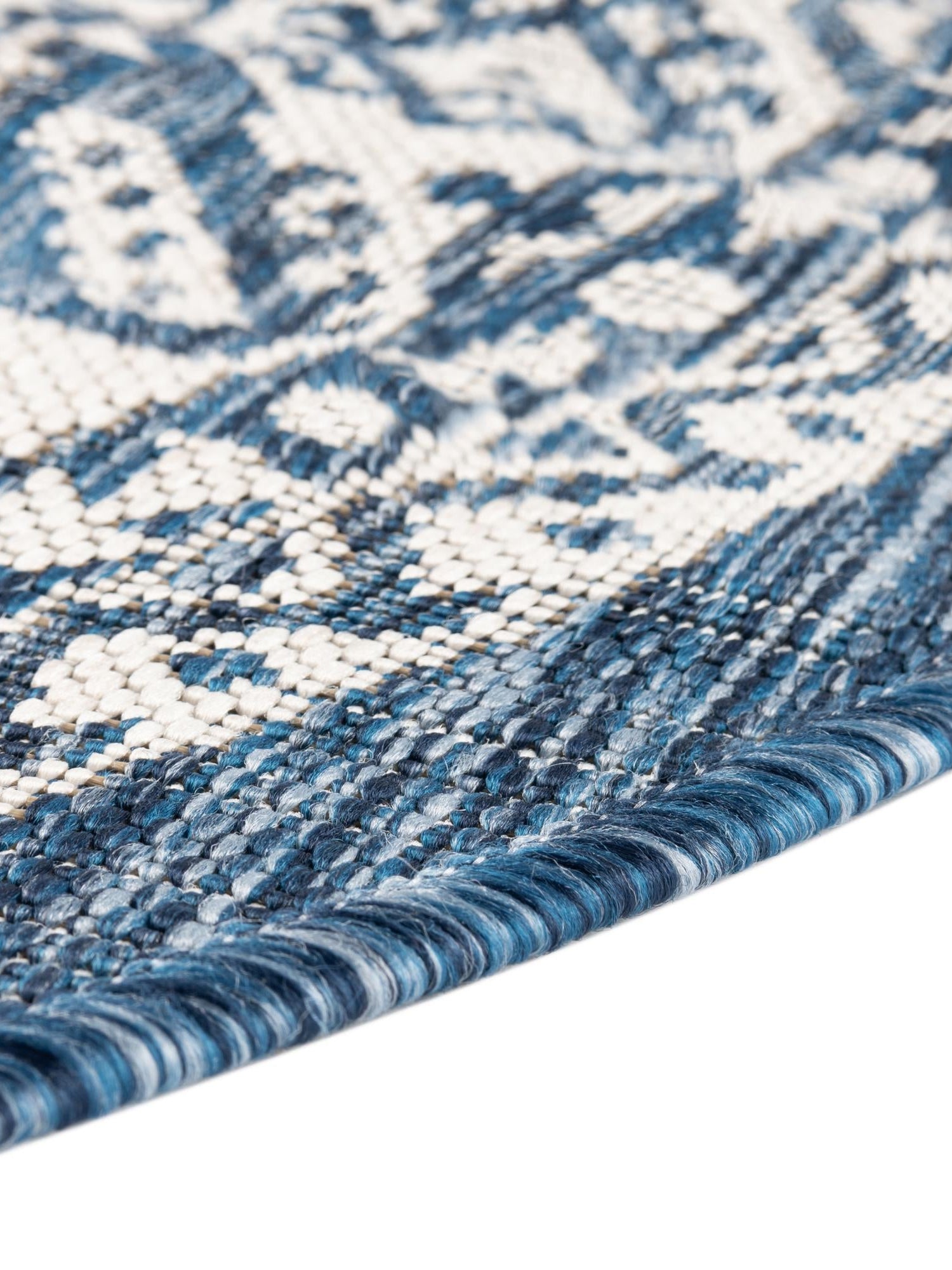 Blue 3' 1 x 5' 3 Outdoor Aztec Oval Area Rug Weather Resistant for Patio, Deck, Terrace, Balcony, Porch 100% Polypropylene Traditional Carpet Mat for Sale at Rug Engine