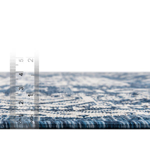 Blue 5' 3 x 5' 3 Outdoor Aztec Octagon Area Rug Weather Resistant for Patio, Deck, Terrace, Balcony, Porch 100% Polypropylene Traditional Carpet Mat for Sale at Rug Engine