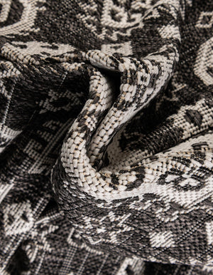 Charcoal Gray 2' 7 x 10' Outdoor Aztec Runner Area Rug Weather Resistant for Patio, Deck, Terrace, Balcony, Porch 100% Polypropylene Traditional Carpet Mat for Sale at Rug Engine