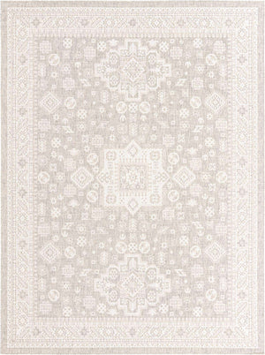 Light Gray 10' x 13' 1 Outdoor Aztec Rectangle Area Rug Weather Resistant for Patio, Deck, Terrace, Balcony, Porch 100% Polypropylene Traditional Carpet Mat for Sale at Rug Engine