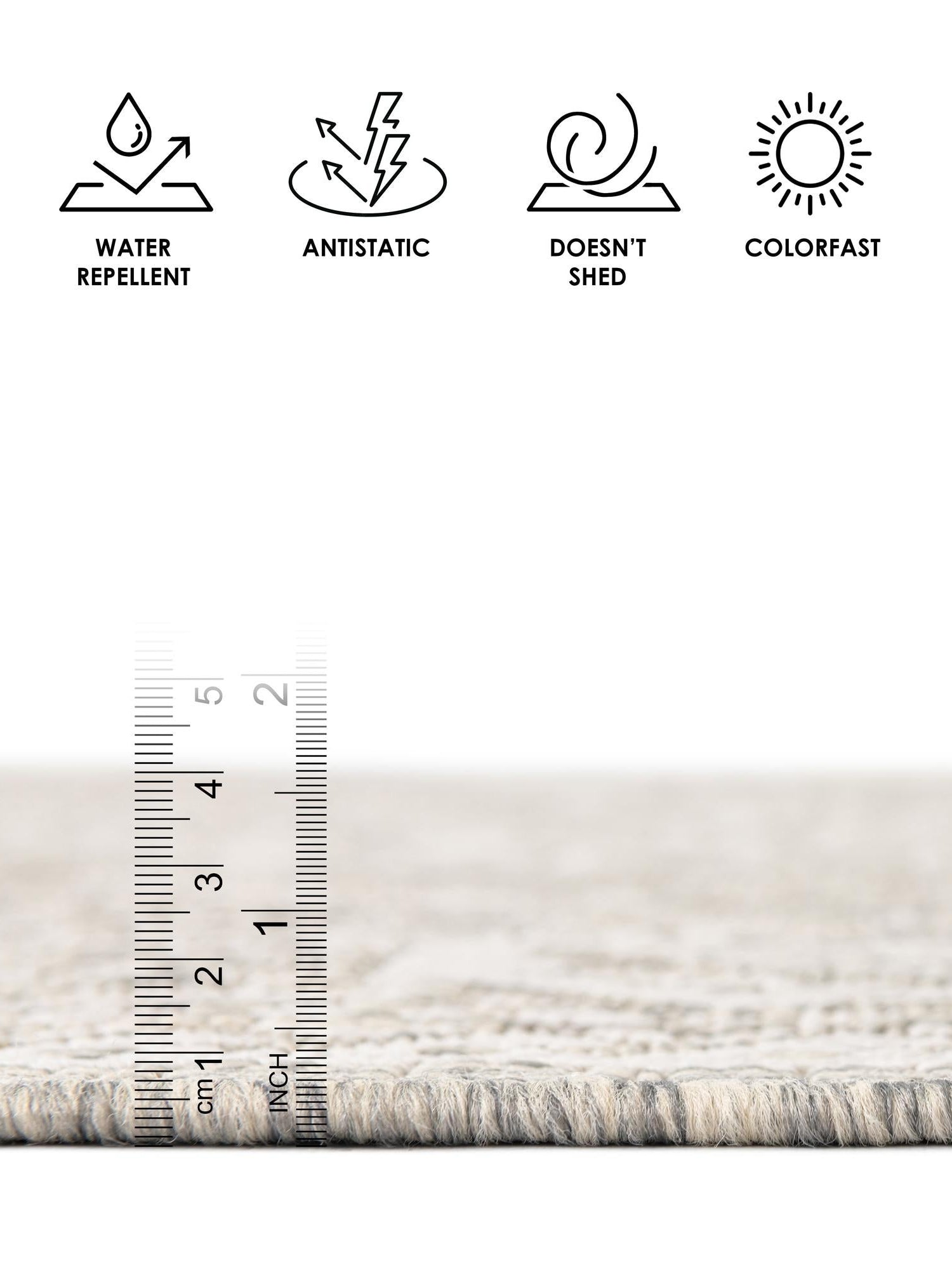 Light Gray 6' 1 x 9' Outdoor Aztec Rectangle Area Rug Weather Resistant for Patio, Deck, Terrace, Balcony, Porch 100% Polypropylene Traditional Carpet Mat for Sale at Rug Engine