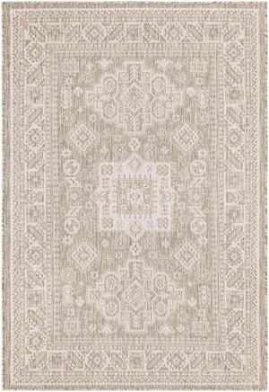 Light Gray 4' 1 x 6' 1 Outdoor Aztec Rectangle Area Rug Weather Resistant for Patio, Deck, Terrace, Balcony, Porch 100% Polypropylene Traditional Carpet Mat for Sale at Rug Engine