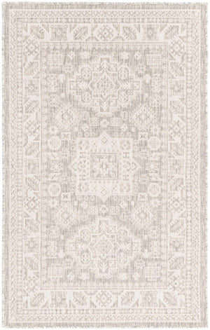 Light Gray 3' 1 x 5' 3 Outdoor Aztec Rectangle Area Rug Weather Resistant for Patio, Deck, Terrace, Balcony, Porch 100% Polypropylene Traditional Carpet Mat for Sale at Rug Engine