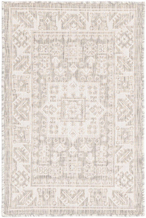 Light Gray 2' x 3' 1 Outdoor Aztec Rectangle Area Rug Weather Resistant for Patio, Deck, Terrace, Balcony, Porch 100% Polypropylene Traditional Carpet Mat for Sale at Rug Engine