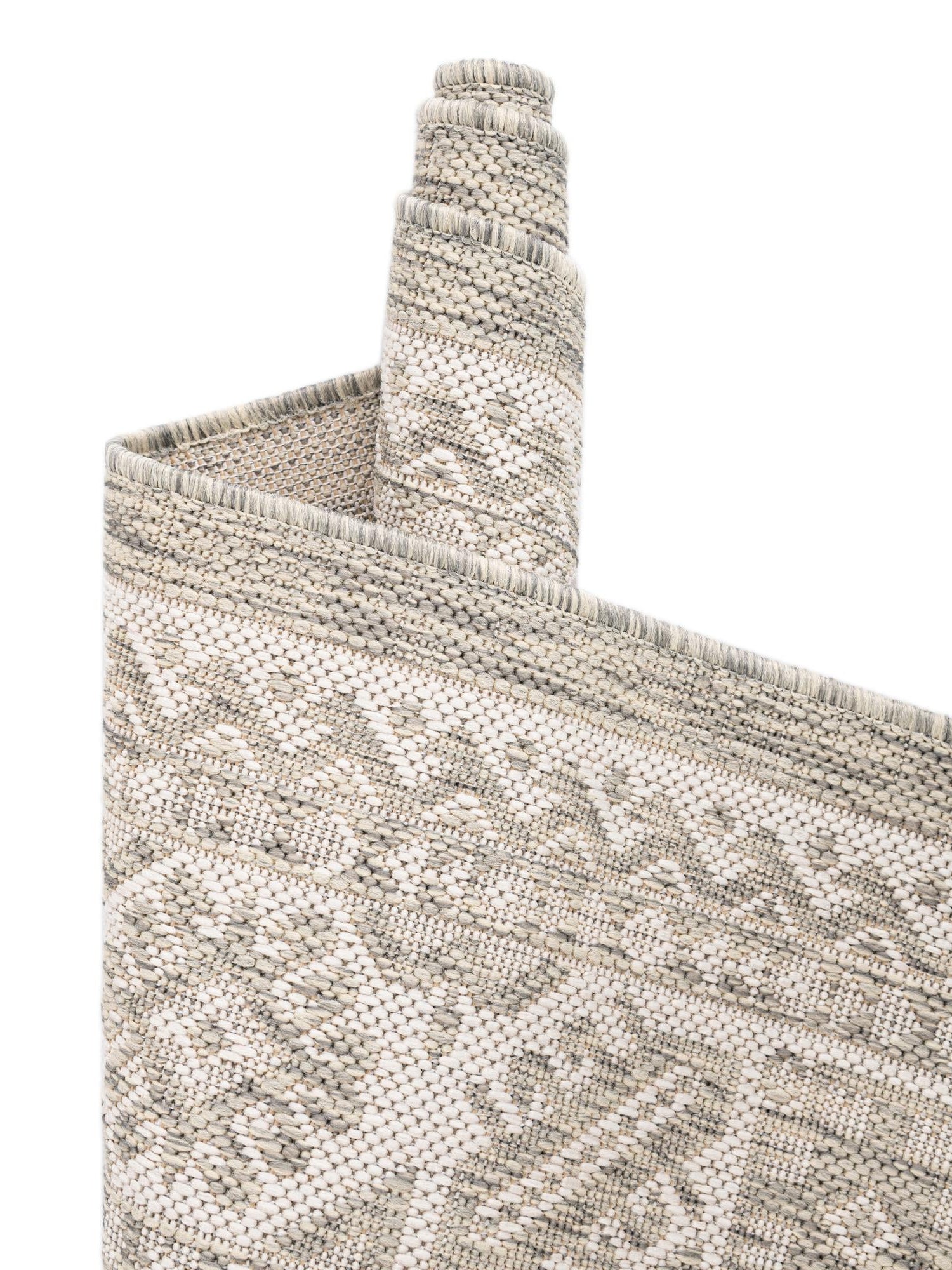 Light Gray 6' 1 x 6' 1 Outdoor Aztec Round Area Rug Weather Resistant for Patio, Deck, Terrace, Balcony, Porch 100% Polypropylene Traditional Carpet Mat for Sale at Rug Engine