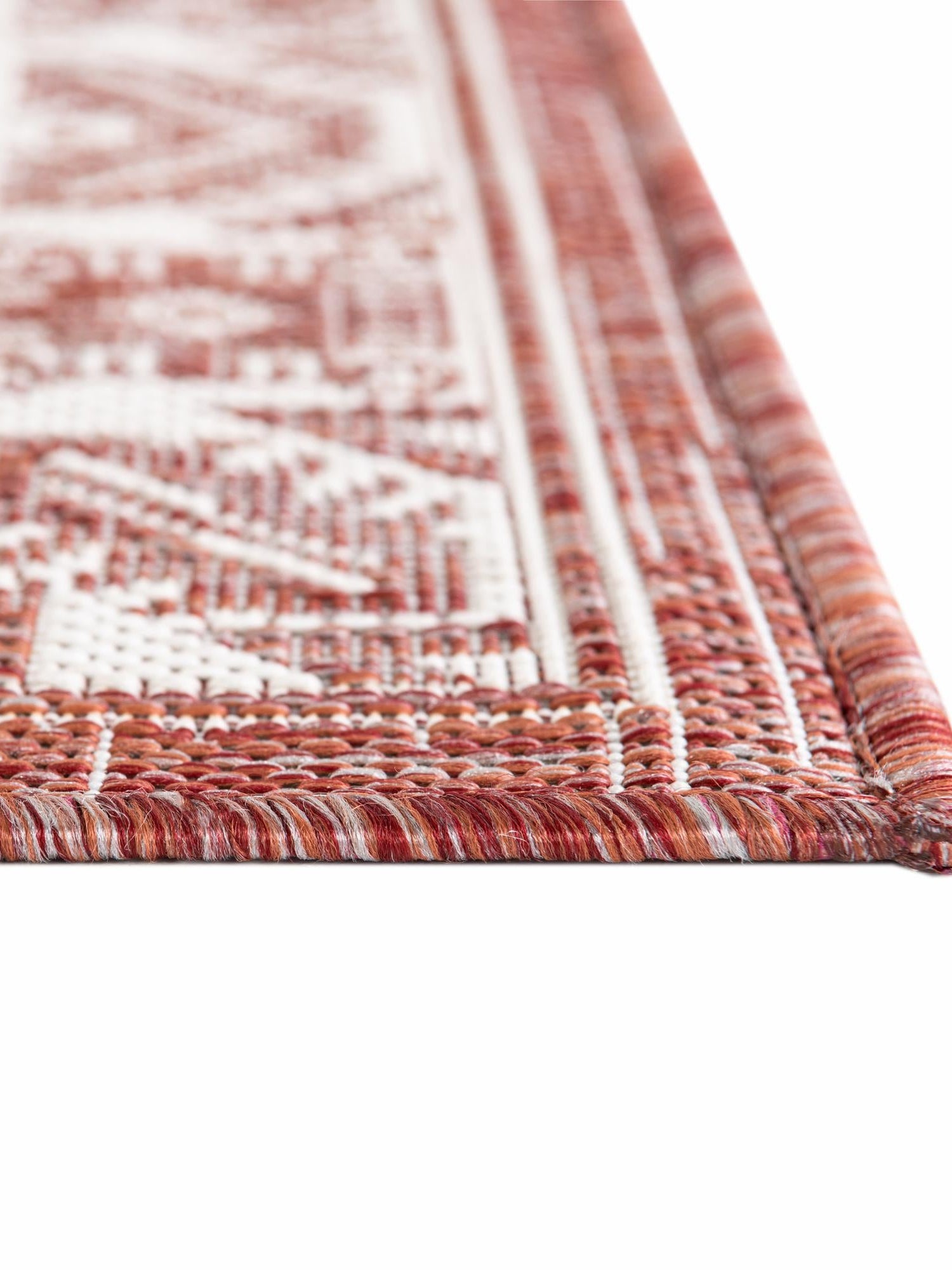Rust Red 10' x 14' 1 Outdoor Aztec Rectangle Area Rug Weather Resistant for Patio, Deck, Terrace, Balcony, Porch 100% Polypropylene Traditional Carpet Mat for Sale at Rug Engine