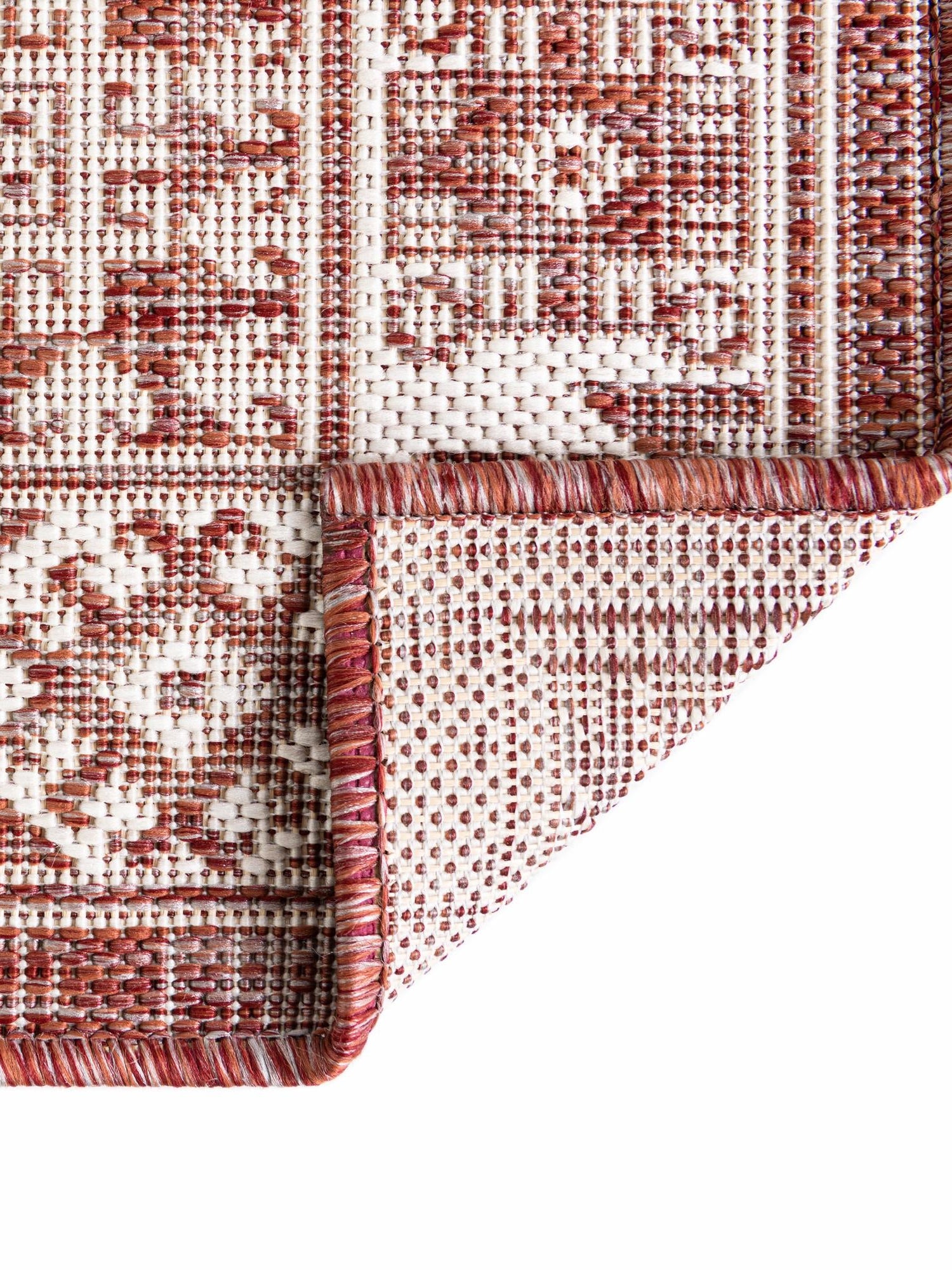 Rust Red 10' x 10' Outdoor Aztec Square Area Rug Weather Resistant for Patio, Deck, Terrace, Balcony, Porch 100% Polypropylene Traditional Carpet Mat for Sale at Rug Engine