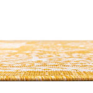 Yellow 4' 1 x 6' 1 Outdoor Aztec Rectangle Rug