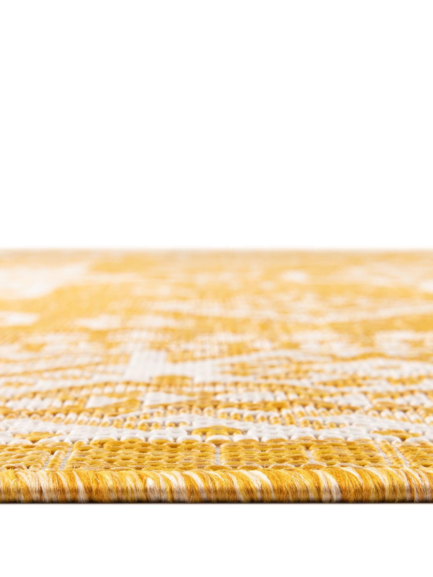 Yellow 6' 1 x 9' Outdoor Aztec Rectangle Area Rug Weather Resistant for Patio, Deck, Terrace, Balcony, Porch 100% Polypropylene Traditional Carpet Mat for Sale at Rug Engine