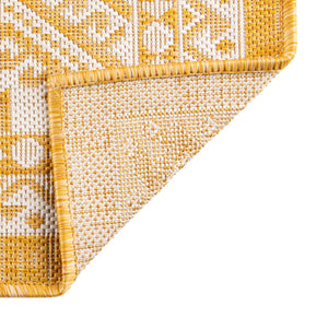 Yellow 7' 10 x 11' Outdoor Aztec Rectangle Area Rug Weather Resistant for Patio, Deck, Terrace, Balcony, Porch 100% Polypropylene Traditional Carpet Mat for Sale at Rug Engine