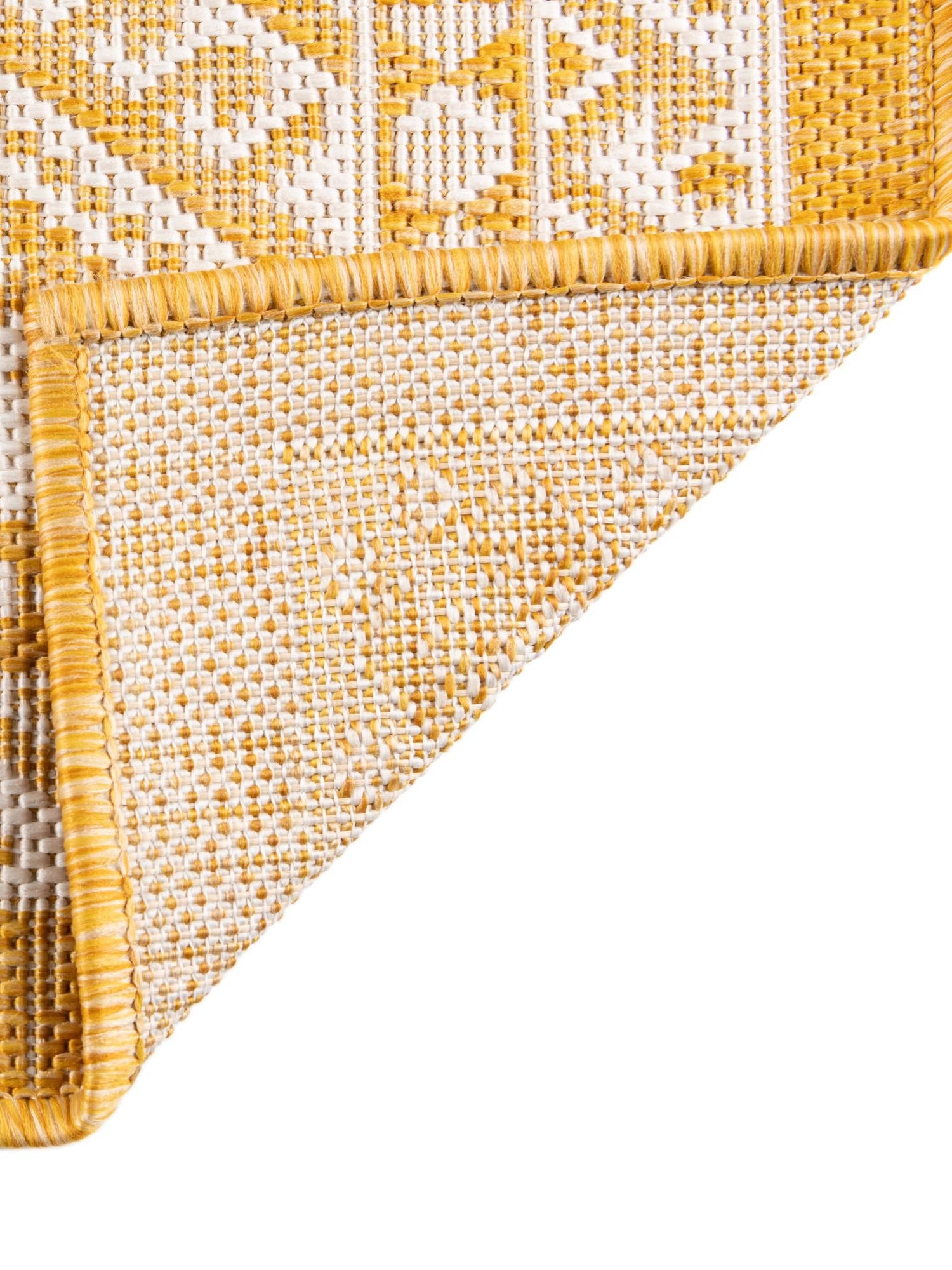 Yellow 4' 1 x 6' 1 Outdoor Aztec Rectangle Area Rug Weather Resistant for Patio, Deck, Terrace, Balcony, Porch 100% Polypropylene Traditional Carpet Mat for Sale at Rug Engine