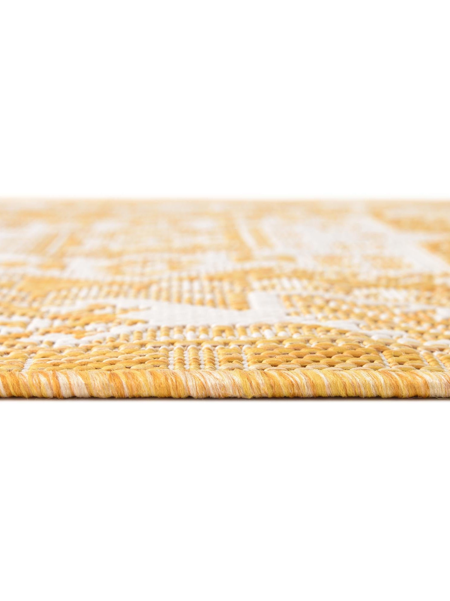 Yellow 5' 3 x 5' 3 Outdoor Aztec Octagon Area Rug Weather Resistant for Patio, Deck, Terrace, Balcony, Porch 100% Polypropylene Traditional Carpet Mat for Sale at Rug Engine