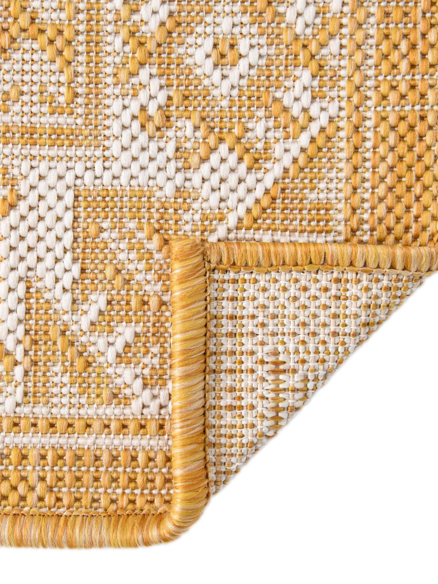 Yellow 5' 3 x 5' 3 Outdoor Aztec Octagon Area Rug Weather Resistant for Patio, Deck, Terrace, Balcony, Porch 100% Polypropylene Traditional Carpet Mat for Sale at Rug Engine