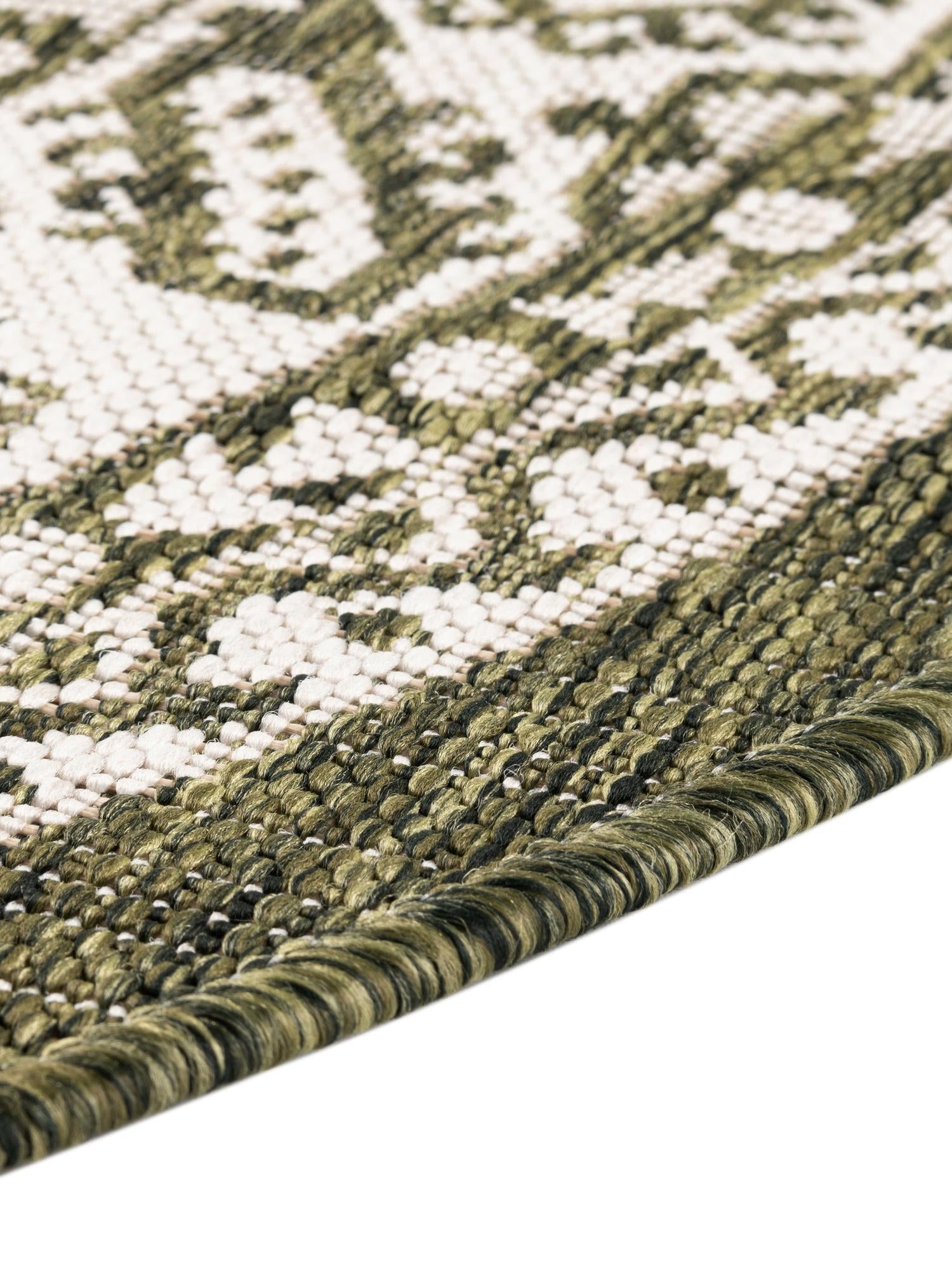 Green 5' 3 x 8' Outdoor Aztec Oval Area Rug Weather Resistant for Patio, Deck, Terrace, Balcony, Porch 100% Polypropylene Traditional Carpet Mat for Sale at Rug Engine