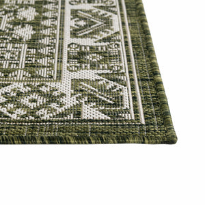 Green 7' 10 x 7' 10 Outdoor Aztec Octagon Area Rug Weather Resistant for Patio, Deck, Terrace, Balcony, Porch 100% Polypropylene Traditional Carpet Mat for Sale at Rug Engine