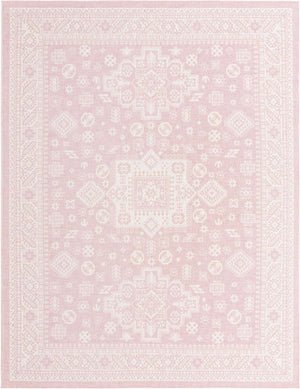 Pink 9' x 12' Outdoor Aztec Rectangle Area Rug Weather Resistant for Patio, Deck, Terrace, Balcony, Porch 100% Polypropylene Traditional Carpet Mat for Sale at Rug Engine