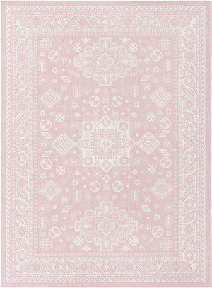 Pink 7' 10 x 11' Outdoor Aztec Rectangle Area Rug Weather Resistant for Patio, Deck, Terrace, Balcony, Porch 100% Polypropylene Traditional Carpet Mat for Sale at Rug Engine