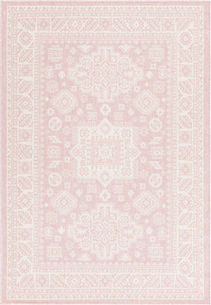 Pink 4' 1 x 6' 1 Outdoor Aztec Rectangle Area Rug Weather Resistant for Patio, Deck, Terrace, Balcony, Porch 100% Polypropylene Traditional Carpet Mat for Sale at Rug Engine