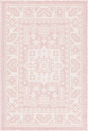 Pink 2' x 3' 1 Outdoor Aztec Rectangle Area Rug Weather Resistant for Patio, Deck, Terrace, Balcony, Porch 100% Polypropylene Traditional Carpet Mat for Sale at Rug Engine