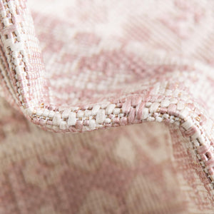 Pink 8' x 8' Outdoor Aztec Square Rug