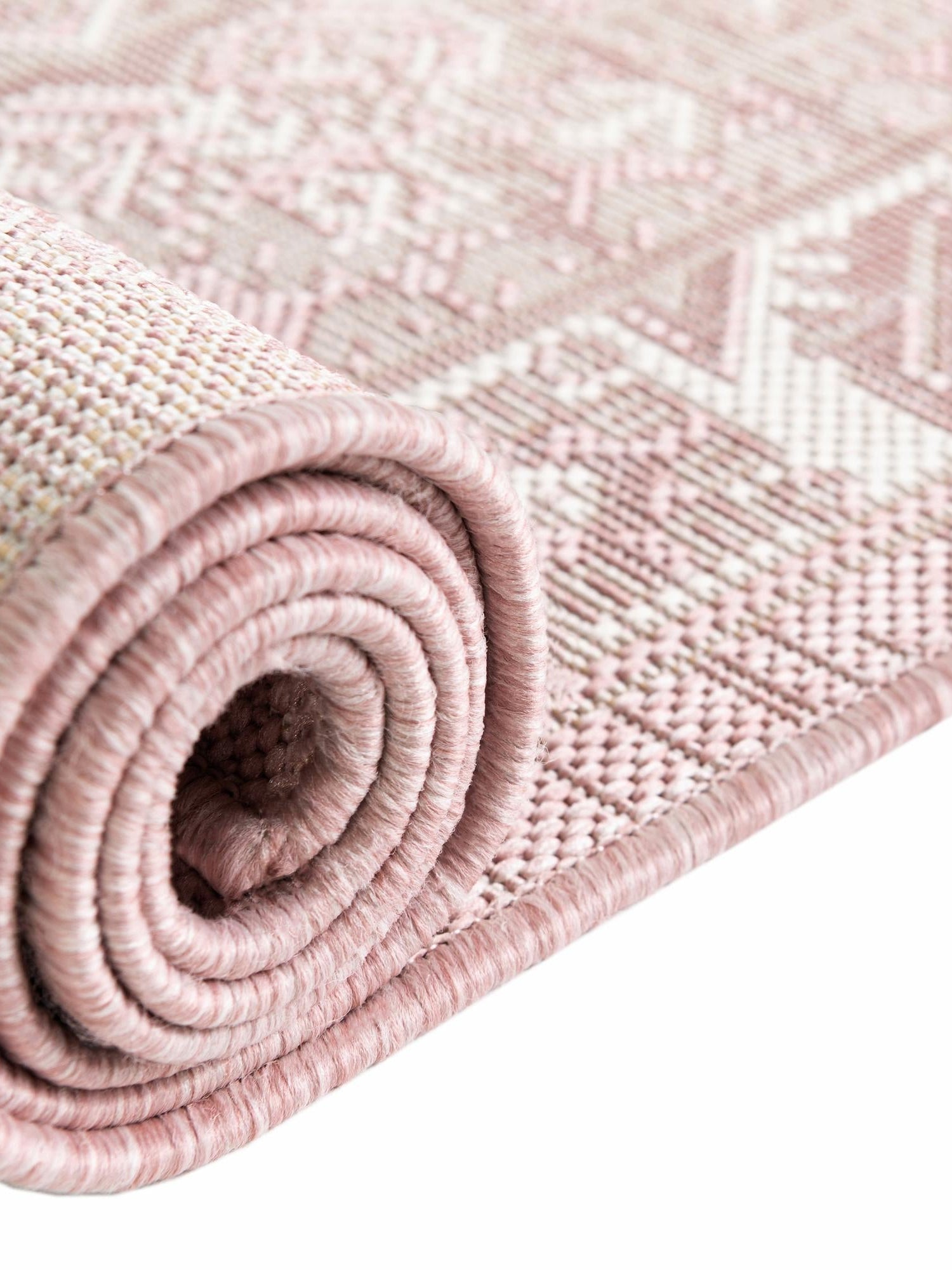 Pink 10' x 10' Outdoor Aztec Square Area Rug Weather Resistant for Patio, Deck, Terrace, Balcony, Porch 100% Polypropylene Traditional Carpet Mat for Sale at Rug Engine