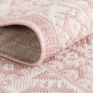 Pink 7' 10 x 7' 10 Outdoor Aztec Octagon Area Rug Weather Resistant for Patio, Deck, Terrace, Balcony, Porch 100% Polypropylene Traditional Carpet Mat for Sale at Rug Engine