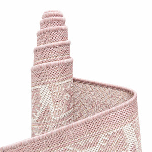 Pink 5' 3 x 5' 3 Outdoor Aztec Octagon Area Rug Weather Resistant for Patio, Deck, Terrace, Balcony, Porch 100% Polypropylene Traditional Carpet Mat for Sale at Rug Engine
