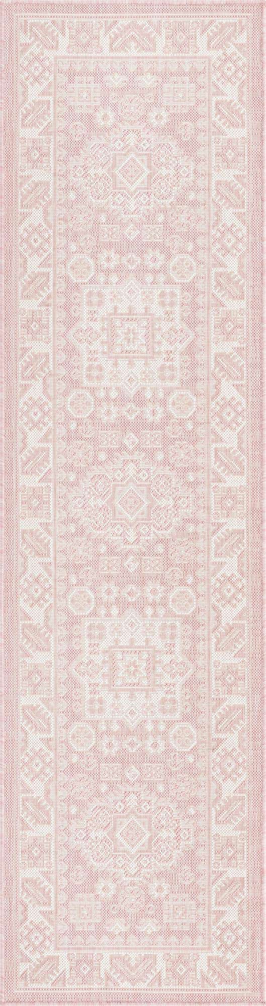 Pink 2' x 8' Outdoor Aztec Runner Area Rug Weather Resistant for Patio, Deck, Terrace, Balcony, Porch 100% Polypropylene Traditional Carpet Mat for Sale at Rug Engine