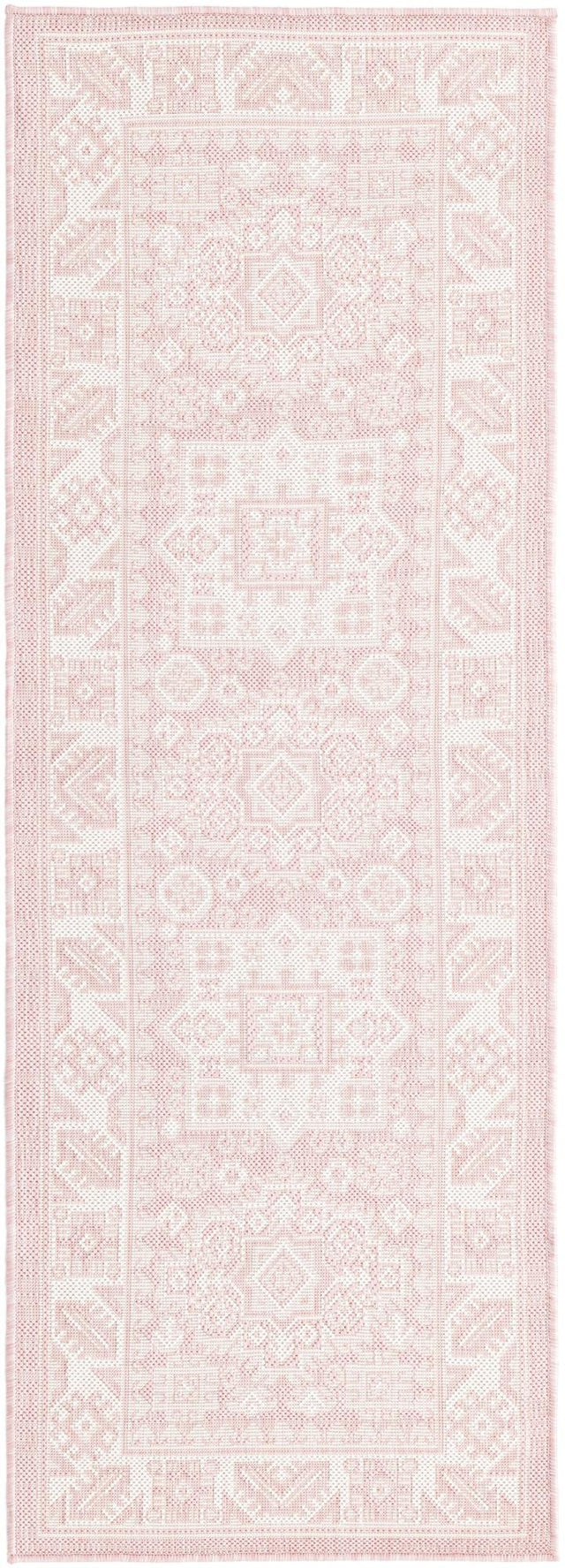 Pink 2' x 6' 1 Outdoor Aztec Runner Area Rug Weather Resistant for Patio, Deck, Terrace, Balcony, Porch 100% Polypropylene Traditional Carpet Mat for Sale at Rug Engine