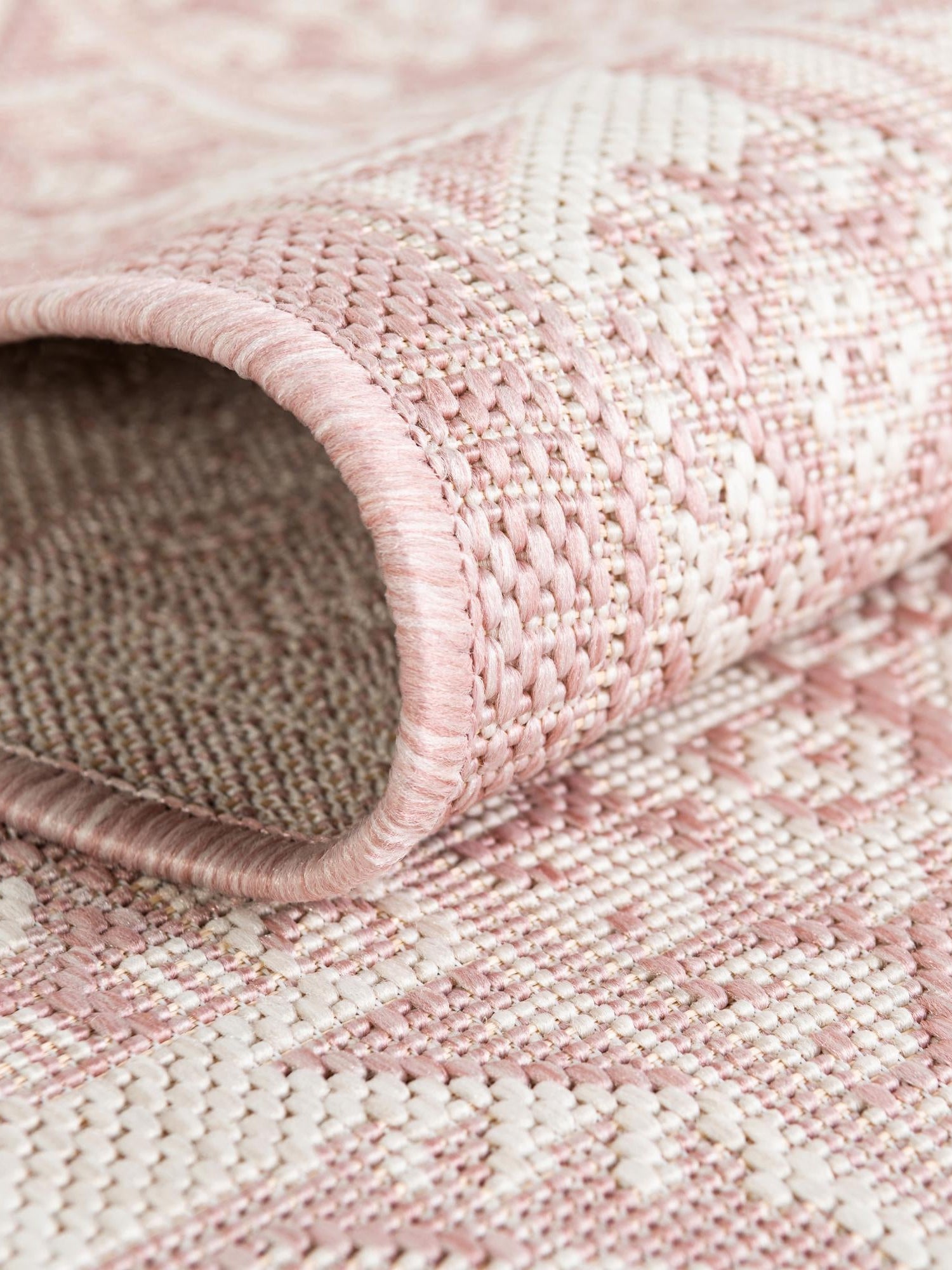 Pink 2' 7 x 12' Outdoor Aztec Runner Area Rug Weather Resistant for Patio, Deck, Terrace, Balcony, Porch 100% Polypropylene Traditional Carpet Mat for Sale at Rug Engine