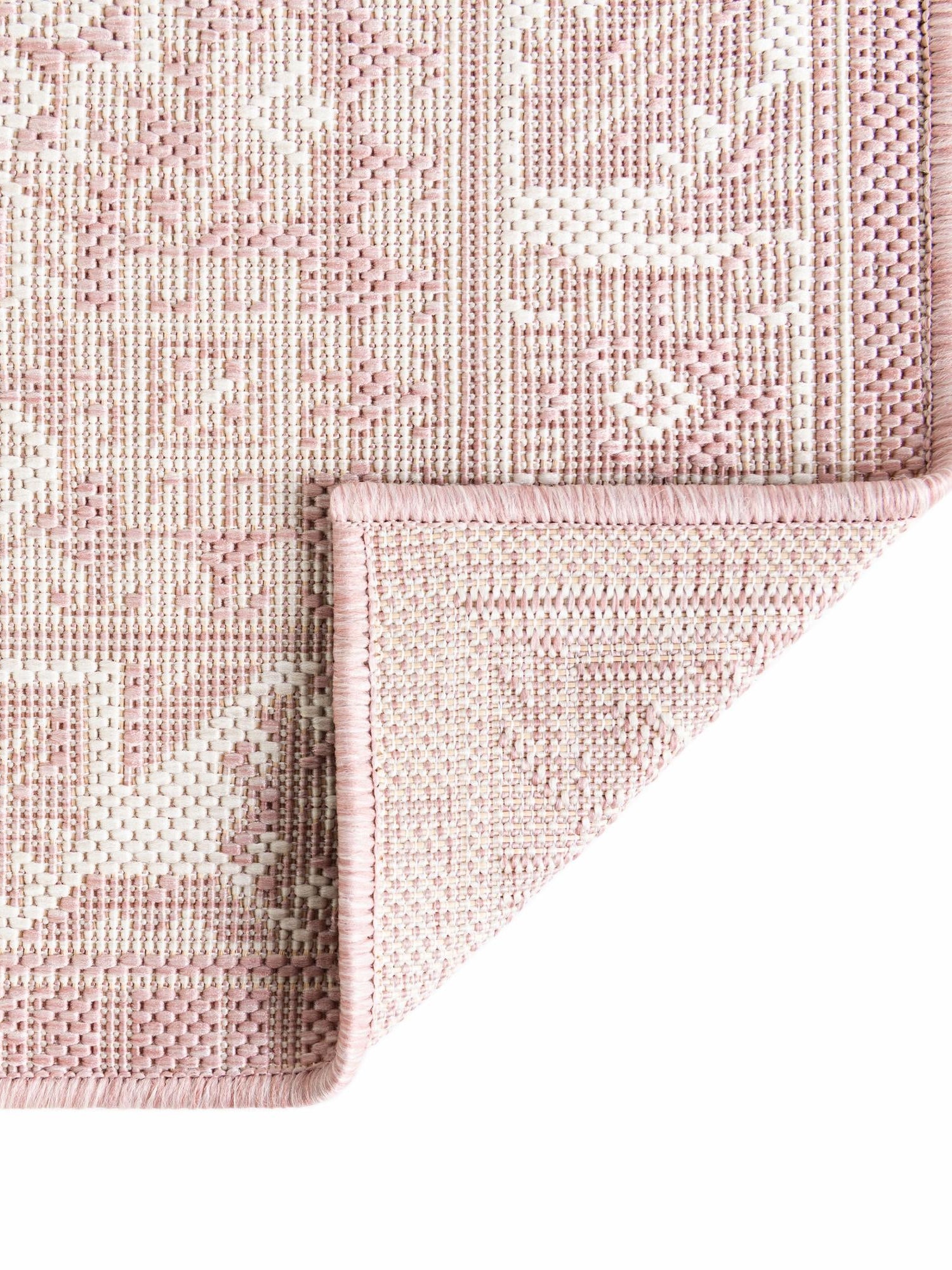 Pink 2' 7 x 12' Outdoor Aztec Runner Area Rug Weather Resistant for Patio, Deck, Terrace, Balcony, Porch 100% Polypropylene Traditional Carpet Mat for Sale at Rug Engine