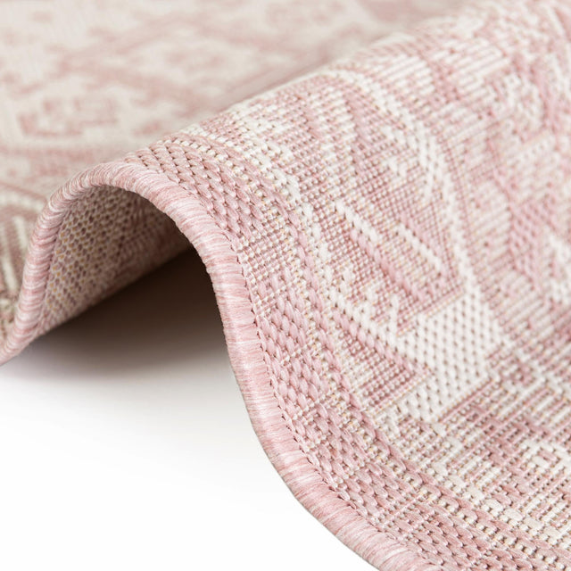 Pink 2' x 6' 1 Outdoor Aztec Runner Area Rug Weather Resistant for Patio, Deck, Terrace, Balcony, Porch 100% Polypropylene Traditional Carpet Mat for Sale at Rug Engine