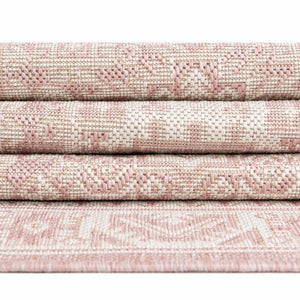 Pink 2' x 8' Outdoor Aztec Runner Area Rug Weather Resistant for Patio, Deck, Terrace, Balcony, Porch 100% Polypropylene Traditional Carpet Mat for Sale at Rug Engine