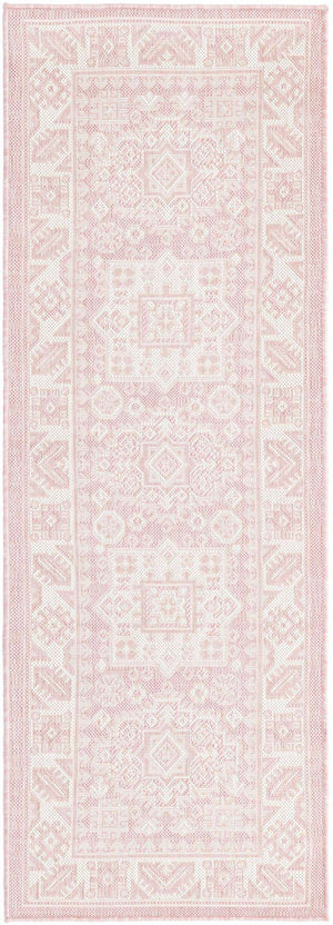 Pink 2' x 6' 1 Outdoor Aztec Runner Area Rug Weather Resistant for Patio, Deck, Terrace, Balcony, Porch 100% Polypropylene Traditional Carpet Mat for Sale at Rug Engine