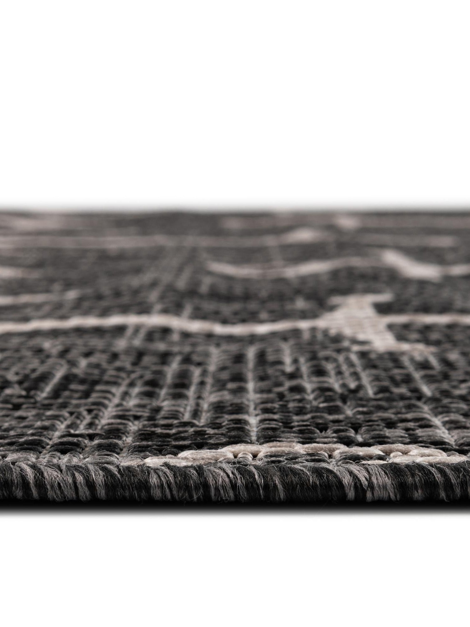 Charcoal 10' x 13' 1 Outdoor Coastal Rectangle Area Rug Weather Resistant for Patio, Deck, Terrace, Balcony, Porch 100% Polypropylene Coastal Decor Carpet for Sale at Rug Engine