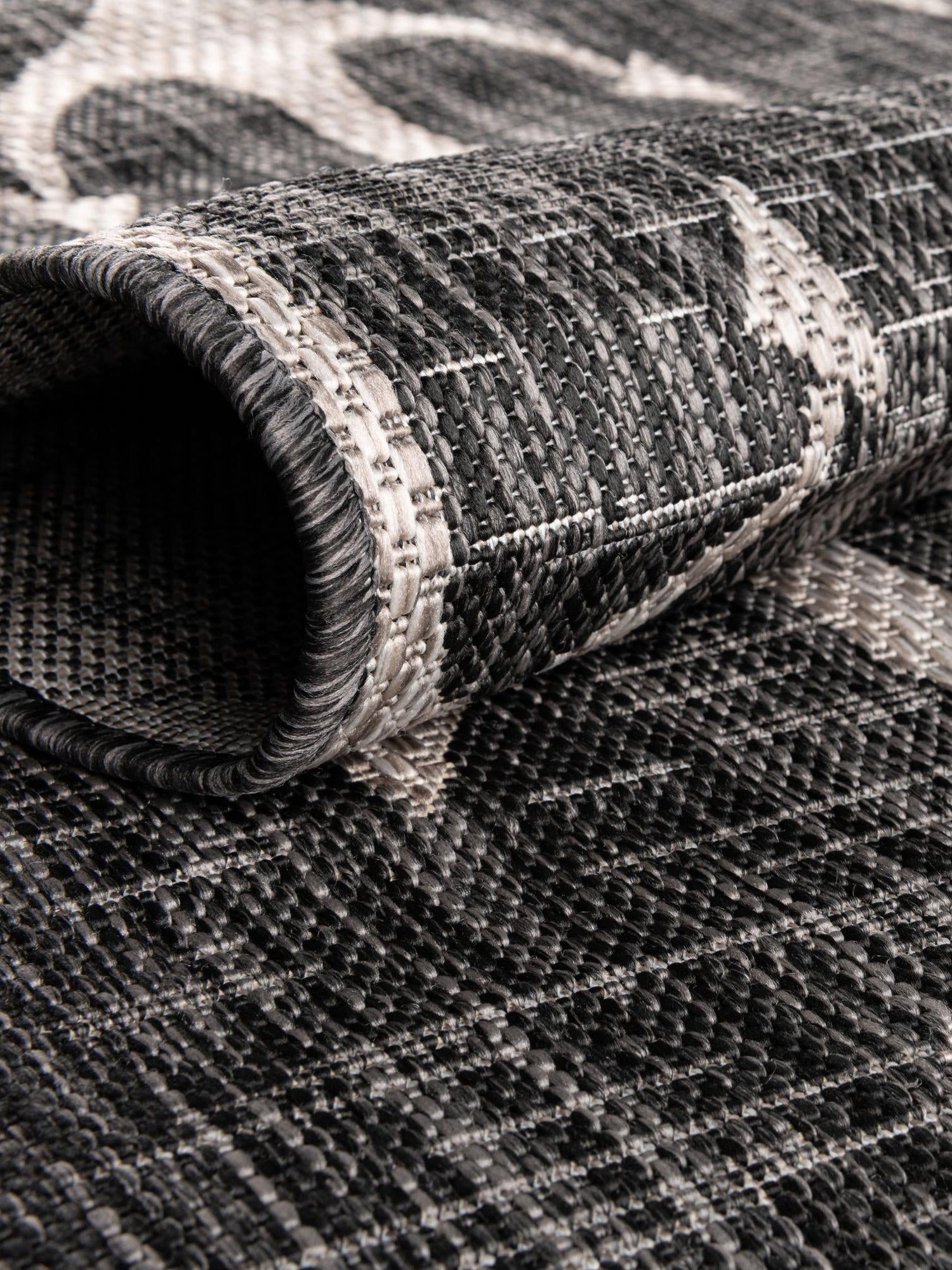 Charcoal 10' x 13' 1 Outdoor Coastal Rectangle Area Rug Weather Resistant for Patio, Deck, Terrace, Balcony, Porch 100% Polypropylene Coastal Decor Carpet for Sale at Rug Engine