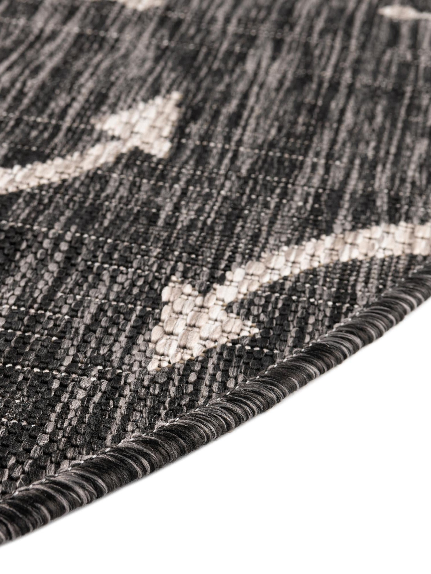 Charcoal 7' 10 x 10' Outdoor Coastal Oval Area Rug Weather Resistant for Patio, Deck, Terrace, Balcony, Porch 100% Polypropylene Coastal Decor Carpet for Sale at Rug Engine