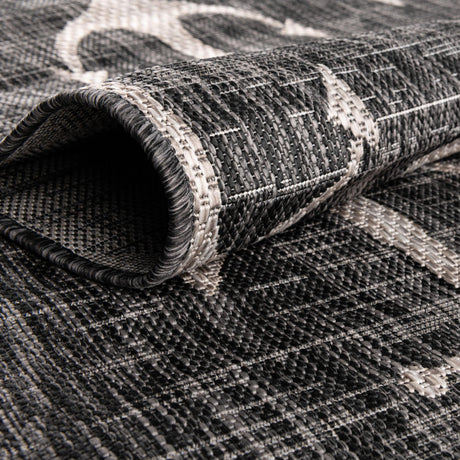 Charcoal 7' 10 x 7' 10 Outdoor Coastal Octagon Area Rug Weather Resistant for Patio, Deck, Terrace, Balcony, Porch 100% Polypropylene Coastal Decor Carpet for Sale at Rug Engine