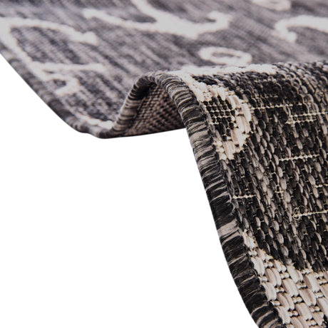 Charcoal 5' 3 x 5' 3 Outdoor Coastal Octagon Area Rug Weather Resistant for Patio, Deck, Terrace, Balcony, Porch 100% Polypropylene Coastal Decor Carpet for Sale at Rug Engine